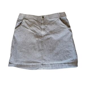 Hollister Black & White Seersucker Mini Skirt